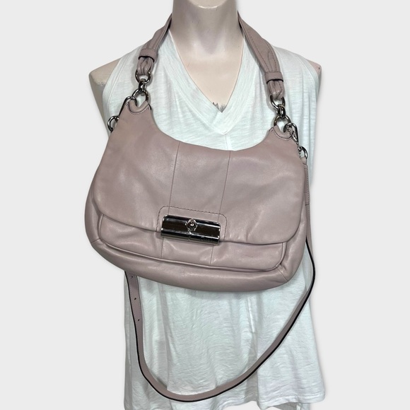 Coach Handbags - Coach Leather Kristin Shoulder Crossbody Purse Bag Hobo Champagne Pink